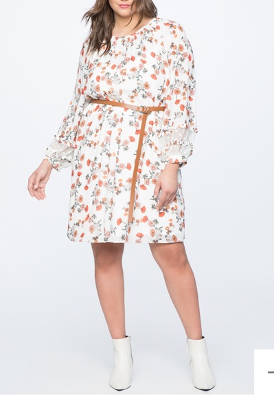 Pintuck Detail Trapeze Dress - Picture 2 of 5